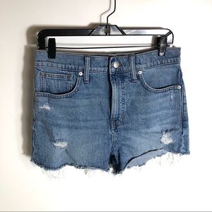 Madewell 29 The Perfect Jean Short Ripped Edition